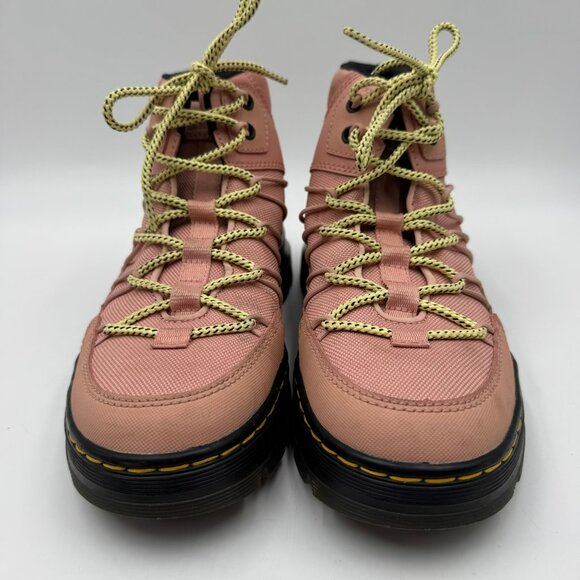 Dr Martens Buwick Boots Womens Size 9 Pink Combat Extra Tough Airwair Lace Up - Picture 2 of 16
